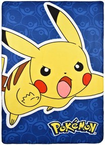 Fleecová deka Pokémon Pikachu - 100 x 150 cm