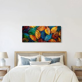 Obraz - Mozaika z listov (120x50 cm)