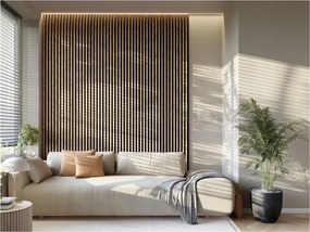 Akustické dekoračné panely MAXI, dub wotan 3D lamely na filcovom podklade, rozmer 270 x 17,7 cm, IMPOL TRADE