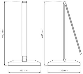 Stolná LED lampa Vario, 1x LED 5w, 3000-6000k, b