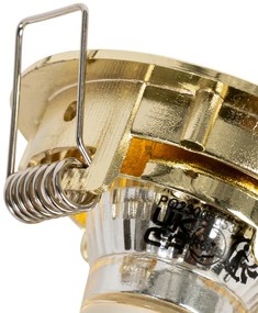 Sada 6 vstavaných bodových svetiel mosadz GU10 35 mm - Edu