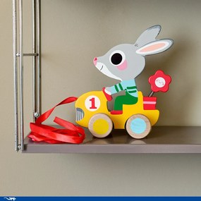 Ťahací králik s kvetinkou