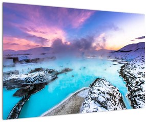 Obraz - Modrá lagúna na Islande (90x60 cm)