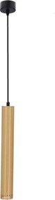 Závesná lampa nad stôl, ostrovček tuba japandi drevená Tubo 31-78599
