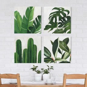 Manufakturer -  Štvordielny obraz Obľúbené rastliny Tropical Set I