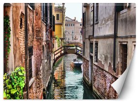 Fototapeta, Benátský most a gondola - 254x184 cm