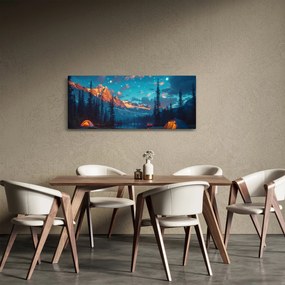 Obraz - Kempovanie v horách (120x50 cm)