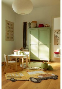 Okrovožltý prateľný/ručne tkaný bavlnený detský koberec 90x130 cm School Bus – Lorena Canals