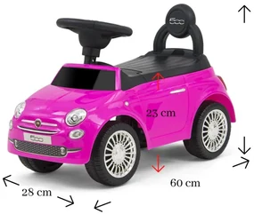 Odrážadlo FIAT 500 ružové