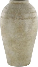 Béžová antik dekoračná terakotová váza Lourdes - Ø 30*50 cm