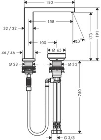 Hansgrohe Tecturis E - Dvojotvorová umývadlová batéria 150 CoolStart EcoSmart+ s odtokovou súpravou, čierna matná 73053670