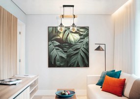 BERGE Sklenená LED závesná lampa Beam 2xE27 - okrúhle horizontálne pruhy