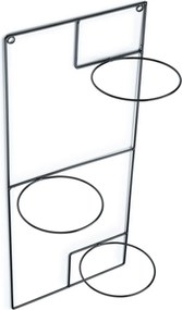 NÁSTENNÝ DRŽIAK NA KVETINÁČ SIMPLY 71X31X17 CM ČIERNA