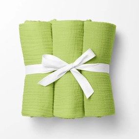 Biante Mušelínová plienka/dečka Nature MSN-058 Svetlo pistáciová - ZVÝHODNENÁ SADA 3 KS 70x70 cm - Sada 3 ks