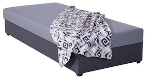 Čalúnená válenda s úložným priestorom JACOB XL nosnosť 130 kg 90x200 cm sivá