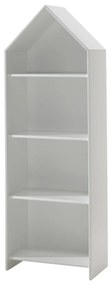 Biela domčeková knižnica Vipack Casami, 57 x 171 cm