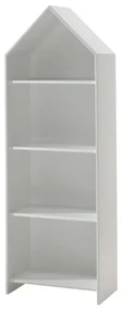 Biela domčeková knižnica Vipack Casami, 57 x 171 cm