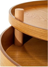 Okrúhly odkladací stolík v dekore borovice ø 60 cm Viborg – Premier Housewares