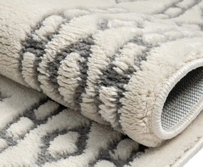 My Flair, Kusový koberec Moroccan Delight weiß, 100x200, čiernobiela, obývacia izba
