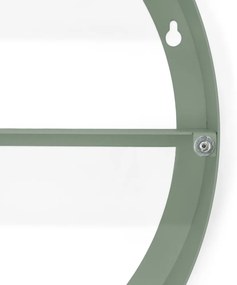 Sivozelená kovová závesná/so zrkadlom kúpeľňová skrinka 55x55 cm Sonnet – Spinder Design