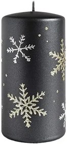 Vánoční svíčka FROST 14 cm černá