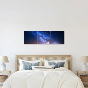 Obraz - Nočné krásy hviezd (s hodinami) (90x30 cm)