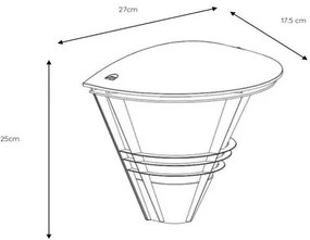 Lucide 11812/01/31 - Vonkajšie nástenné svietidlo LIVIA 1xE27/60W/230V