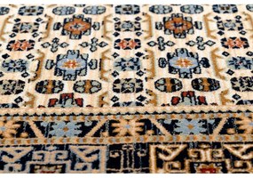 Vlnený kusový koberec Efez béžovo modrý 80x145cm