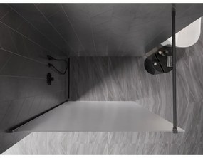 Mexen, Mexen Kioto-X sprchová stena 90 x 200 cm, matná 10 mm, pištoľovo sivá kartáčovaná - 800-090-101-66-30-X