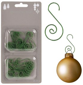 VILDE Háčiky na vianočné ozdoby, 4,5 cm - 40ks, zelené