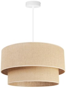 Závesné svietidlo Juta, 1x jutové tienidlo, (výber z 2 farieb konštrukcie), (fi 45cm)