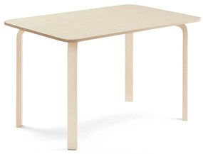 Stôl ELTON, 1200x800x710 mm, laminát - breza, breza