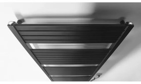 Aqualine - Kúpeľňový elektrický radiátor TONDI-E 600W/230V 169 cm matná čierna
