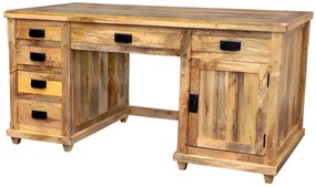 furniture-nabytek.cz - Drevený kancelársky stôl z masívu mango 160x80x80