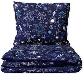 Bavlnené posteľné obliečky - motív Ľadové vločky - 100% bavlna reforcé - 70 x 90 cm + 140 x 200 cm