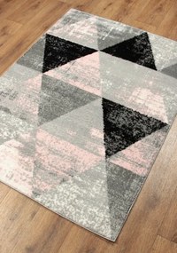 Koberec SLIM 8022 svetloružový / svetlosivý