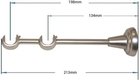 Garniže 19x19mm - dvojradové - RIMINY - satin