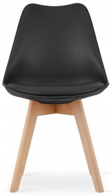 Jedálenský set 1 + 4, stôl MADO 120x80 biely + stoličky BALI MARK čierne