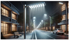 Germina LED pouličná lampa / lampáš HERMETIC 50W sivá 5000lm 5000K