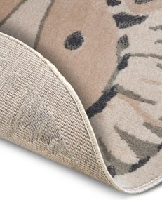 AKCIA: 100x100 (průměr) kruh cm Detský koberček Adventures 105966 Cream Grey kruh, šedá, detská izba, Hanse Home