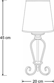 BRILAGI - Stolná lampa SONIA 1xE27/15W/230V krémová/patina