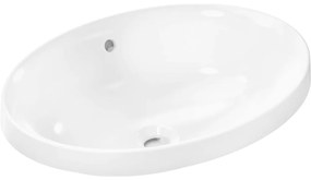 HANSGROHE Xuniva D oválne zápustné umývadlo bez otvoru, s prepadom, 550 x 400 mm, biela, s povrchom SmartClean, 61058450