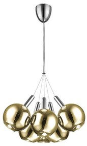 Klausen 142001 - LED Luster na lanku BALLS 6xLED/5W230V zlatá/matný chróm
