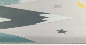 Detský koberec KIDS-336 Crystal Print sivý obdĺžnikový | polyester Rozmer: 180x250 cm