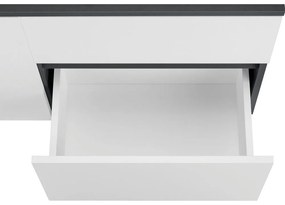 Bielo–antracitová závesná skrinka pod umývadlo 80x53 cm Wisla – Støraa