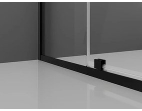 Mexen Exo, sprchovací kút s krídlovými dverami 145 x 95 cm, 6mm číre sklo, čierny profil, 819-145-095-70-00