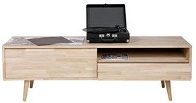 Televízny stolík z dubového dreva WOOOD Tygos