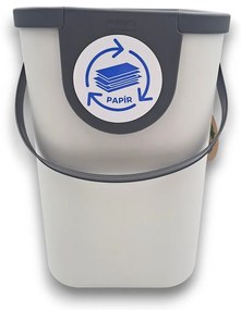 Sada nálepiek/štítkov na odpadkové koše, RECYKLÁCIA – plast, papier, sklo a zmesový odpad, 8 cm