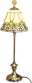 Stolná lampa Tiffany ANTIK SLENDER Metal Base Crystal 50*Ø18