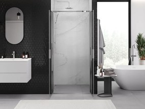 Mexen Exo, dvojkrídlové sprchové dvere 80x200 cm, 6mm číre sklo, chrómový profil, 814-080-000-01-00